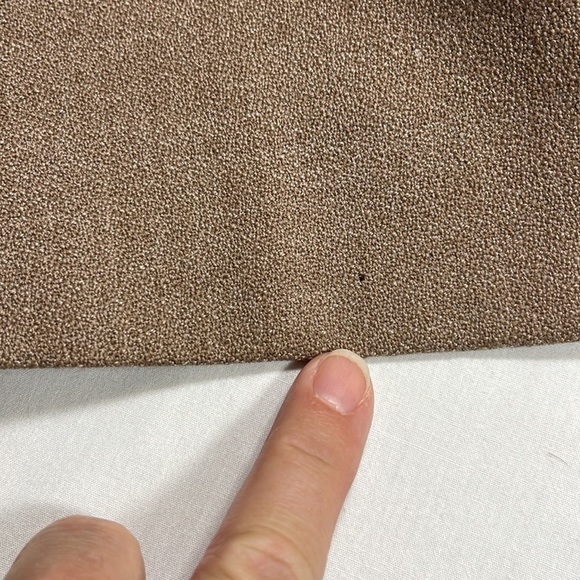 Vintage fur collar wool blend tan beige pea coat, Small - Picture 13 of 16